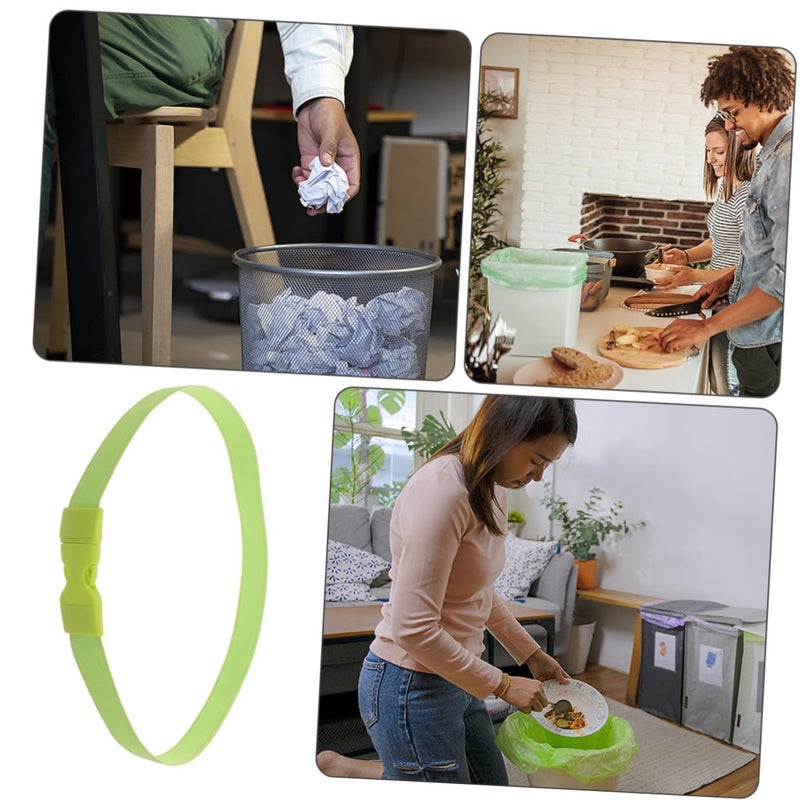 Reusable Trash Bag Holder Bands Set Of 5 Prevents Slippage Fits Most Waste Bins - Image 4